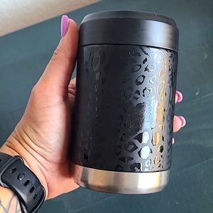 12 oz can holder leopard black